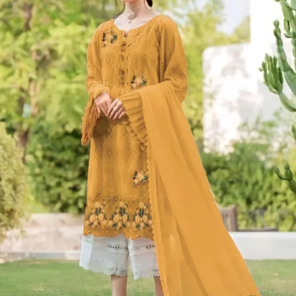 Zarqash Embroidered Cotton Dress Design