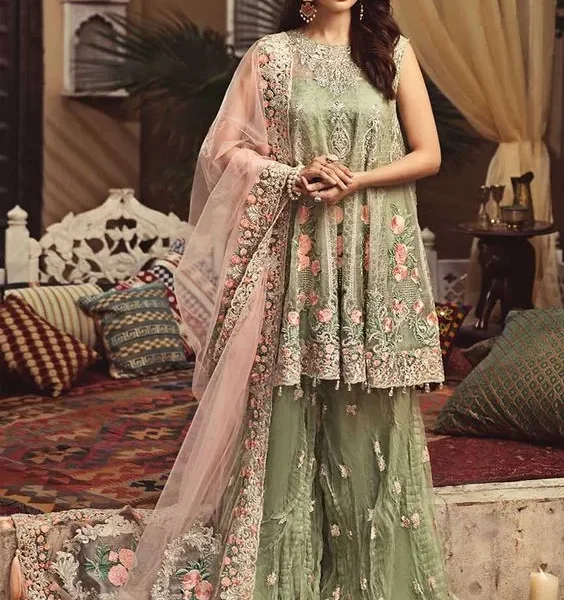 Serene Pakistani Wedding Dress for Girls
