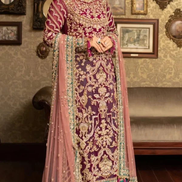 Asim Jofa Hand Work Embroidered Wedding Dress by Ayeza Khan